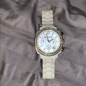 White used Michael kors watch